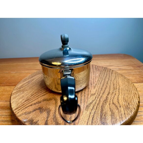 Vintage Farberware 1 Quart Saucepan with Lid Bronx  NY USA Aluminum Clad Stainle - Picture 4 of 10